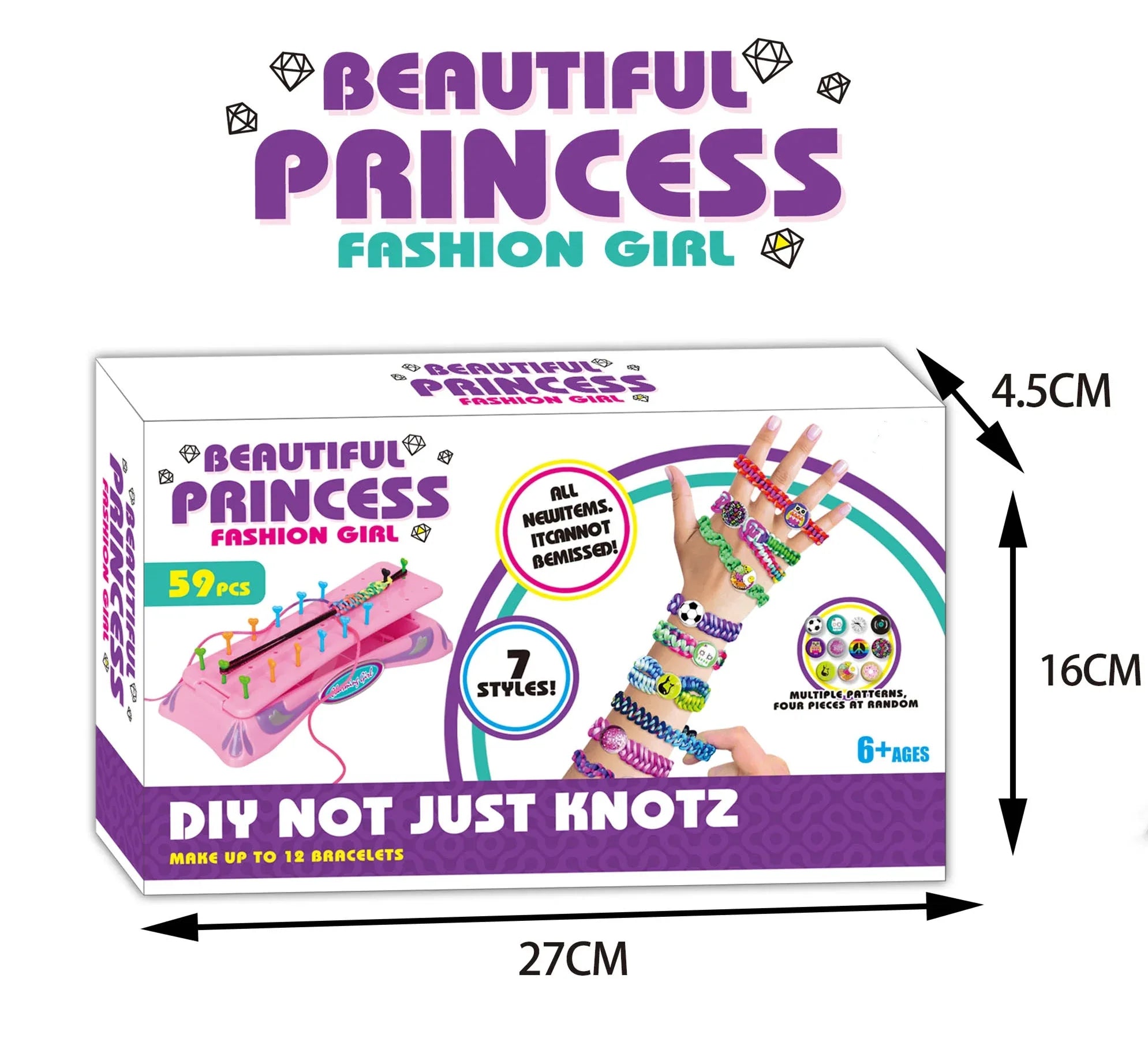 Girls Fashion Bracelet Making Kit - 59 Pcs - Toys in kuwait ألعاب